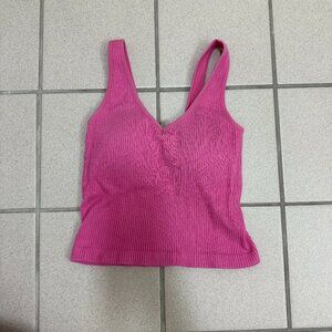 Altar'd State Revival Ribbed Tank Top Pink Womens O/S